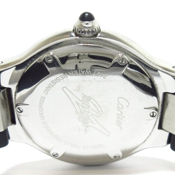 Auth Cartier Must 21 Vantean Autoscaph W10147U2 5****** Black Silver Wrist Watch - Picture 6 of 12